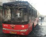 آتش‌سوزی اتوبوس شهری در اصفهان / عکس