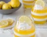 میز اردور/ طرز تهیه ژله‌ی لایه‌ایِ لیمو در لیوان