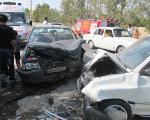 واژگونی اتوبوس مسافران نوروزی در اصفهان با 22 کشته و زخمی/تصادف 2 سمند با پژو پارس جان 6نفر را گرفت