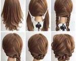 آموزش تصویری مدل های زیبای شینیون موهای بافته شده