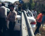 عکس/ تصادف شدید لکسوس با گاردریل در شیراز