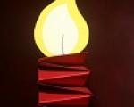 ساخت کاردستی شمع کاغذی برای کودکان دوره مهد کودک