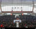 عکس/ ازدحام صد هزار نفری در ایستگاه قطار "گوانگژو" چین