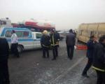 2 کشته در حادثه واژگونی اتوبوس دانشجویان در جاده اصفهان (+عکس)