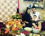 شهرام محمودی در کنار همسر و فرزندش + عکس