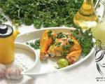 غذای اصلی/ خوراک مرغ با سیر و لیمو