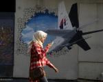 عکس/ نقاشی دیواری از هواپیمای ناپدید شده اندونزی