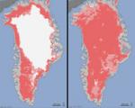 تیره شدن پهنه یخی "گرینلند" و تشدید خطر ذوب شدن آن
