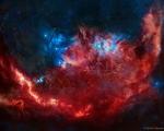 تقابل قرمز و آبی در سحابی شکارچی/عکس روز ناسا